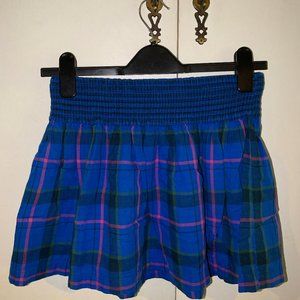 Cute Abercrombie Kids Blue and Pink Plaid Skirt